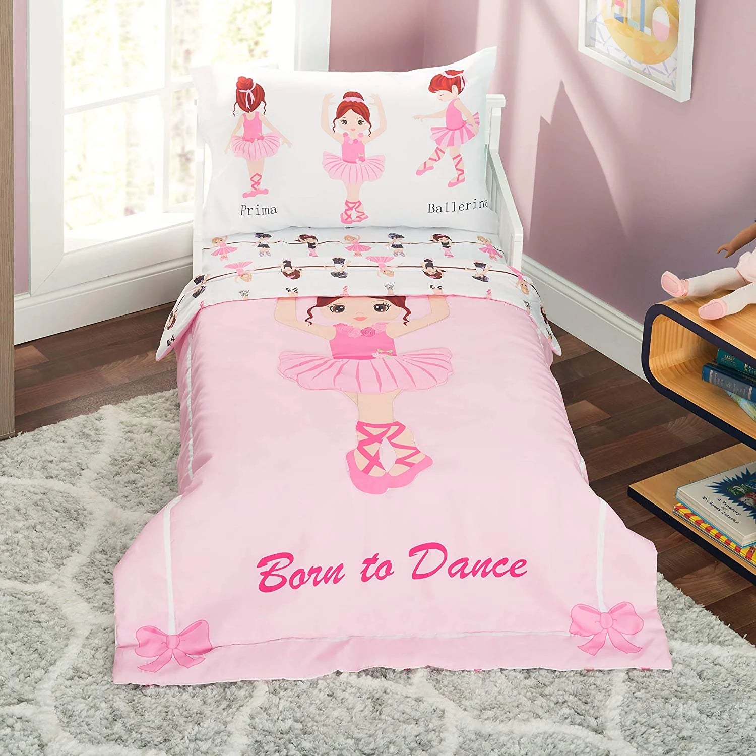 4 Piece Toddler Bedding Set -Born to Dance Ballerina