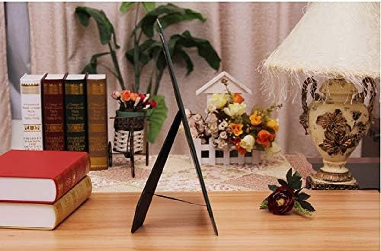 6X8 Glass Picture Frame,Silver Mirrored for Photo Display Stand on Tabletop,Pack of 2