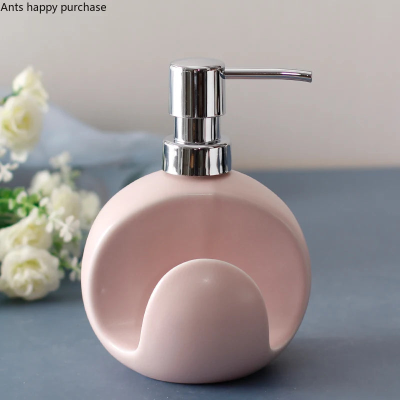 Ceramic Lotion Bottle Soap Dispenser Dual Purpose Bottle
