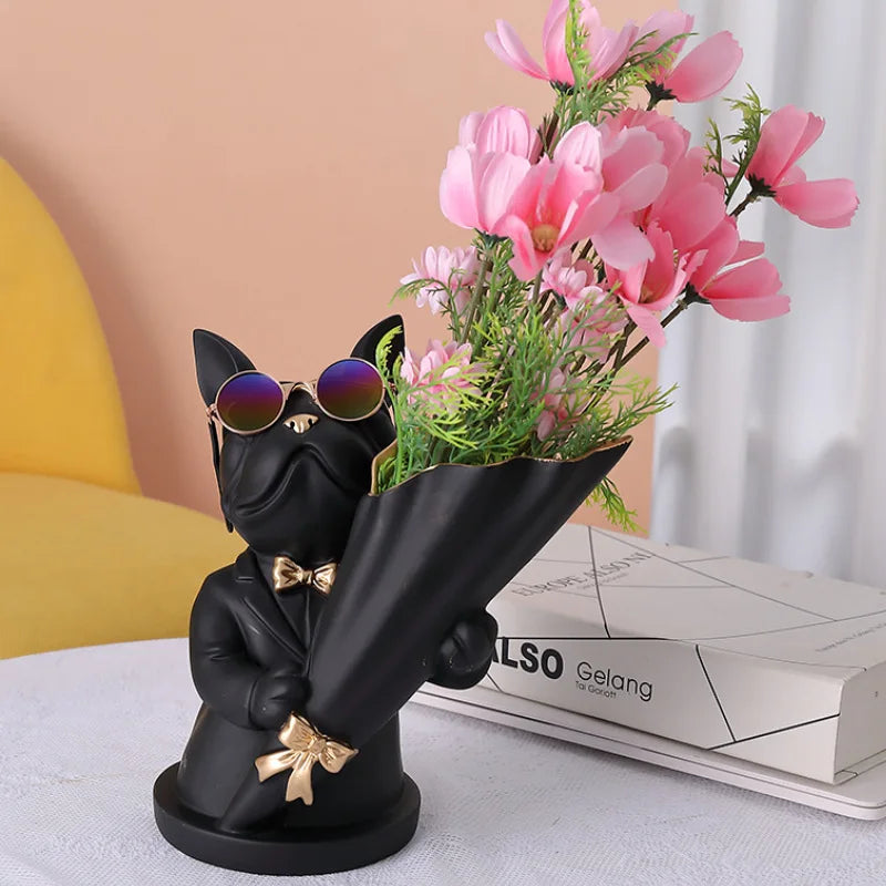 French Bulldog Flower Vase