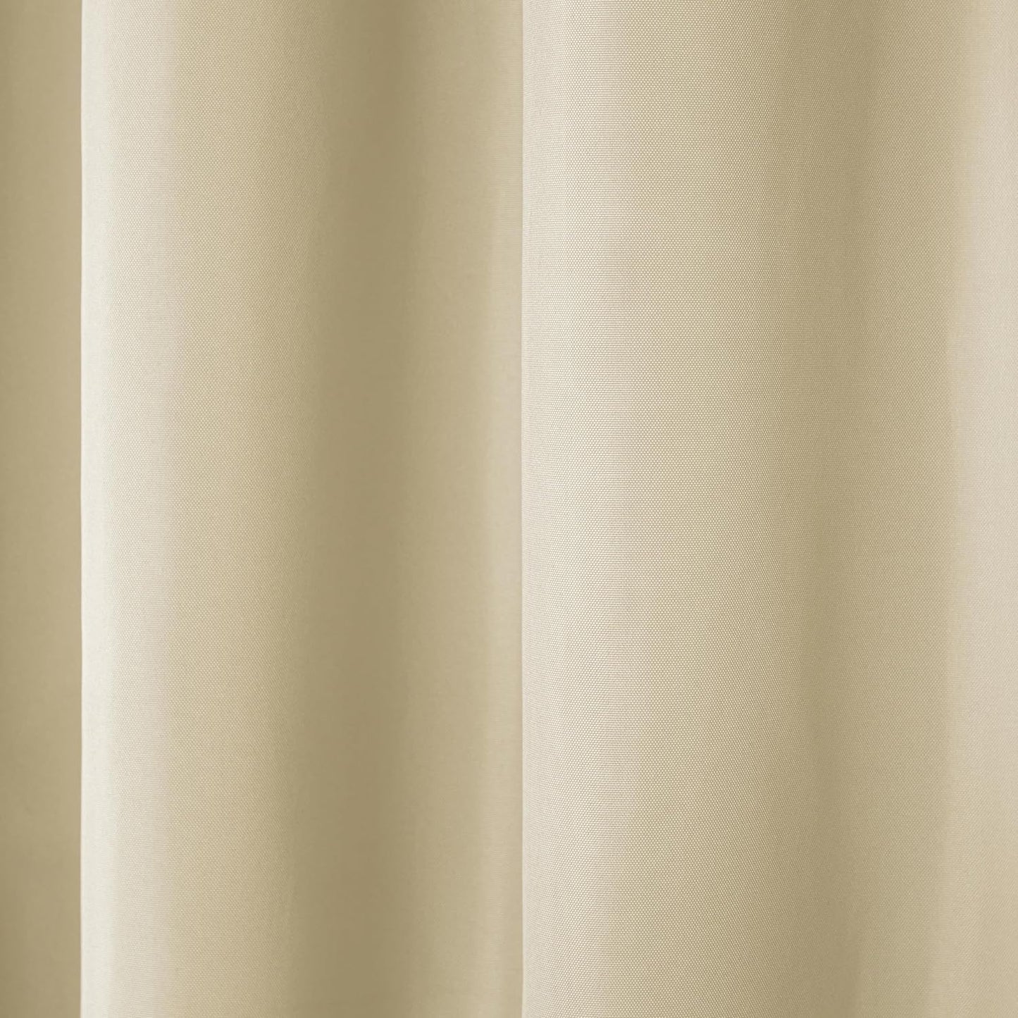 Cabana Solid Heavyweight Indoor Outdoor Curtains, Light Filtering Opacity with Grommet Top, Water Repellent, 2-Pack Set, 54"X84", Natural