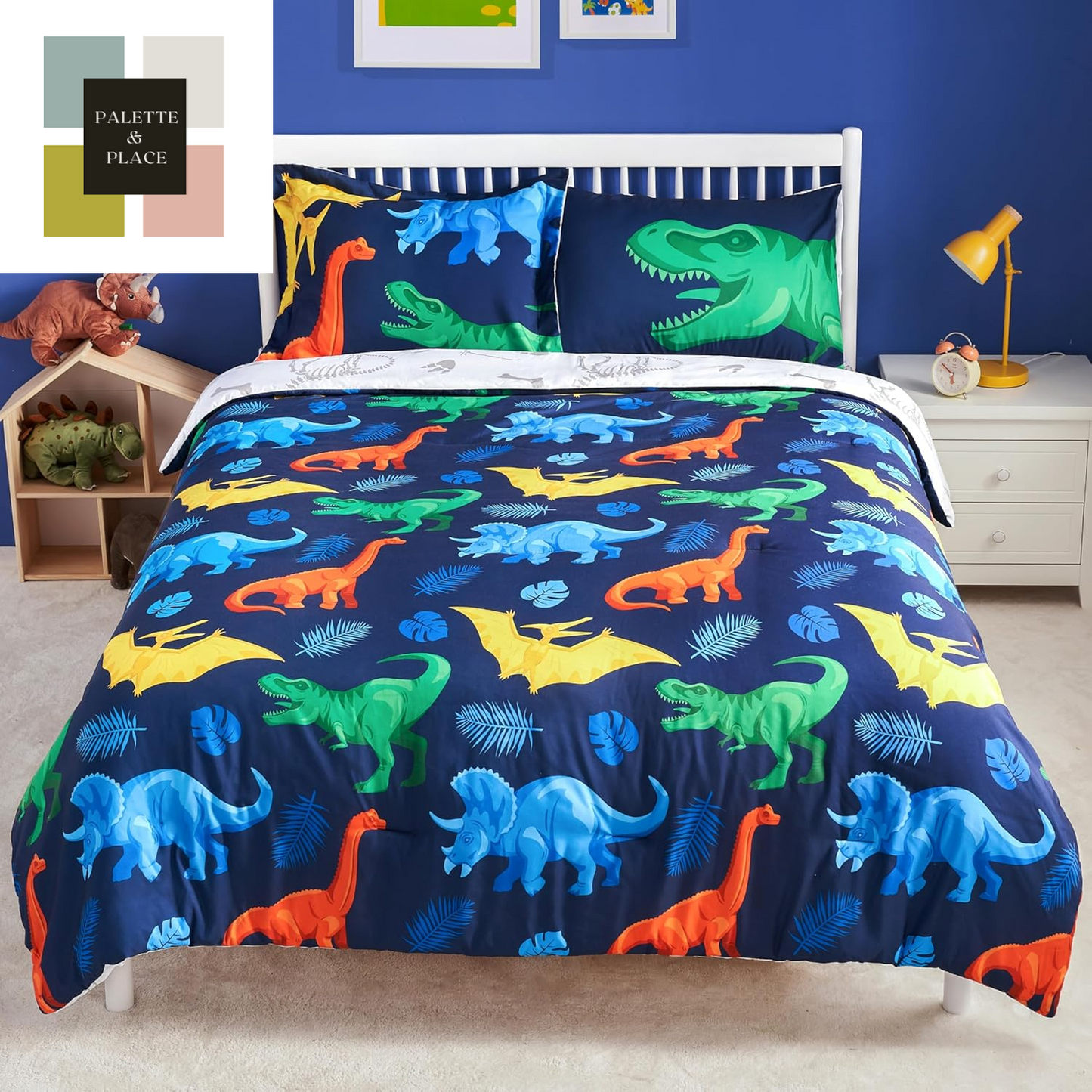 Joiedomi Kid Twin Comforter Set 5 Piece Ball Sports Bedding Set for Boys Girls Super Soft Microfiber Bed in a Bag with Comforter Sheets Pillowcase Sham
