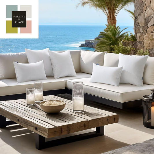 MIULEE Pack of 2 12X20 Inch Outdoor Pillow Inserts Waterproof Decorative Throw Pillow Insert, Rectangle Lumbar Garden Pillow Form for Patio Sofa Couch