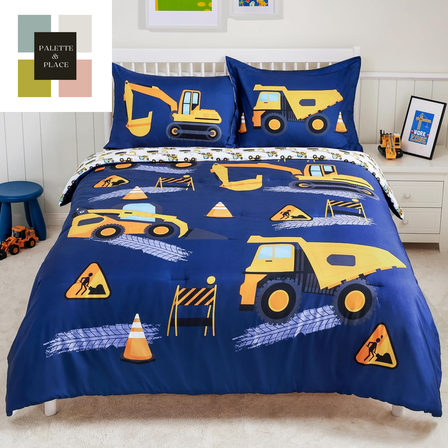 Joiedomi Kid Twin Comforter Set 5 Piece Ball Sports Bedding Set for Boys Girls Super Soft Microfiber Bed in a Bag with Comforter Sheets Pillowcase Sham