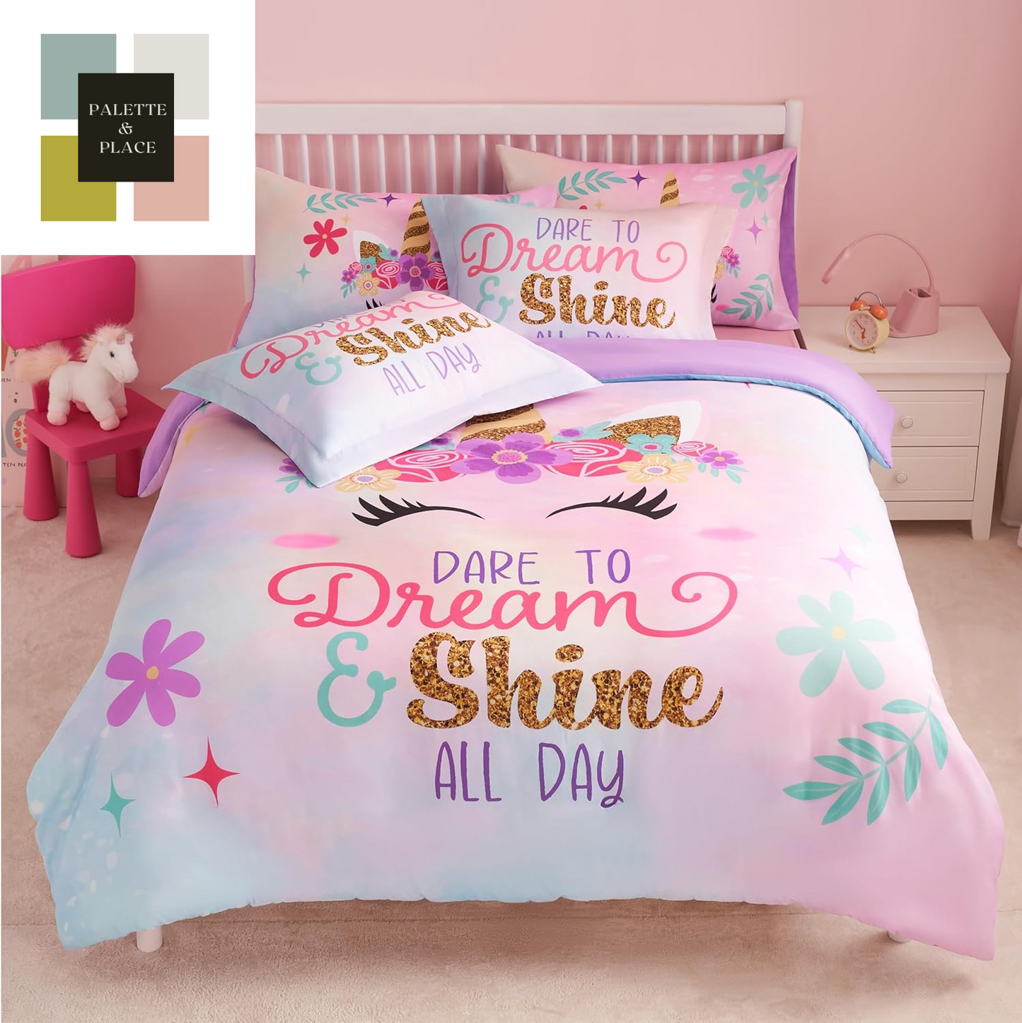 Joiedomi Kid Twin Comforter Set 5 Piece Ball Sports Bedding Set for Boys Girls Super Soft Microfiber Bed in a Bag with Comforter Sheets Pillowcase Sham