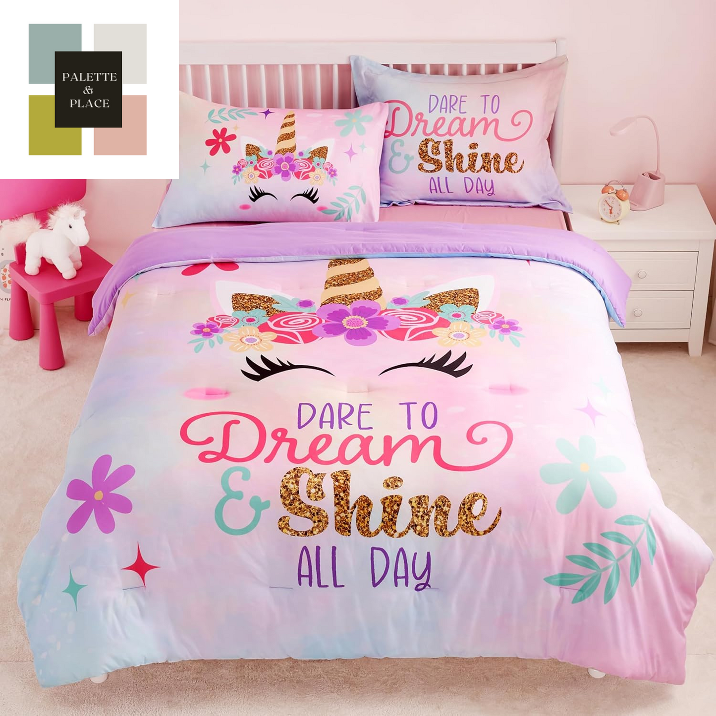 Joiedomi Kid Twin Comforter Set 5 Piece Ball Sports Bedding Set for Boys Girls Super Soft Microfiber Bed in a Bag with Comforter Sheets Pillowcase Sham